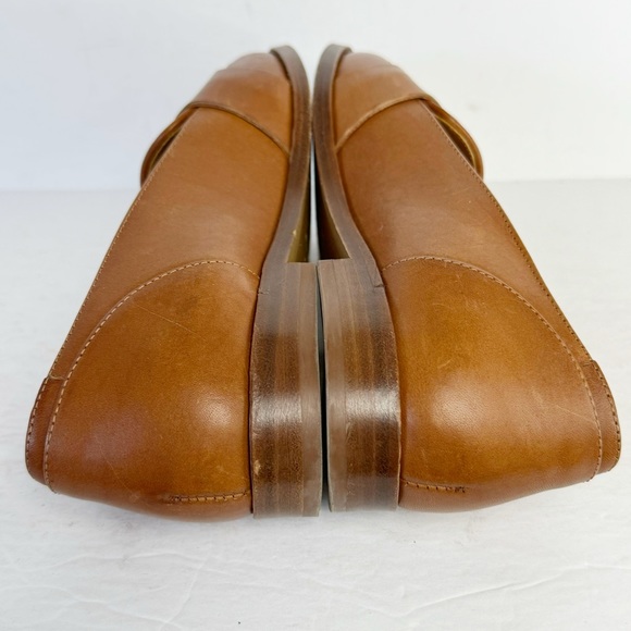 Sézane Shoes MICHEL LOAFERS Cognac Leather Minimalist Sz US6.5 - Picture 13 of 14